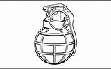 Grenade Drawing Hand Grenades Line Military Draw Coloring Fm Hgr Spl Getdrawings sketch template