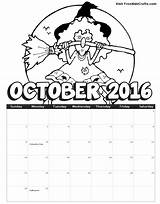 October Calendar Coloring Printables Kids Crafts sketch template