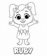 Coloring Pages Ruby Printable Kids Happy Characters Fun sketch template