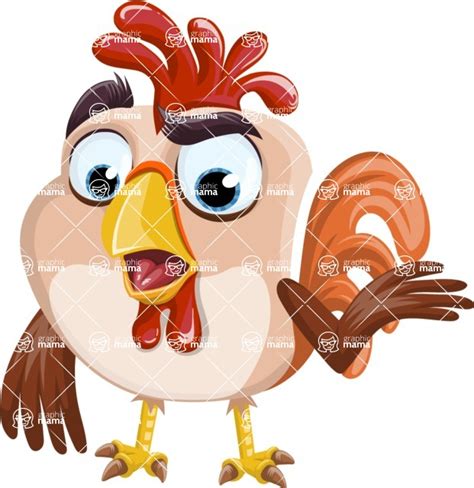Rooster Cartoon Vector Character Aka Mr Cock A Doodle Doo Lost 2