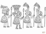 Aztec Aztecas Guerreros Azteca Aztecs Krieger Aztechi Ausmalbild Warriors Imagen Azteken Imperio Aztekische Civilization Maya Guerrieri sketch template