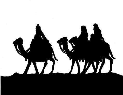 silhouette nativity scene pattern