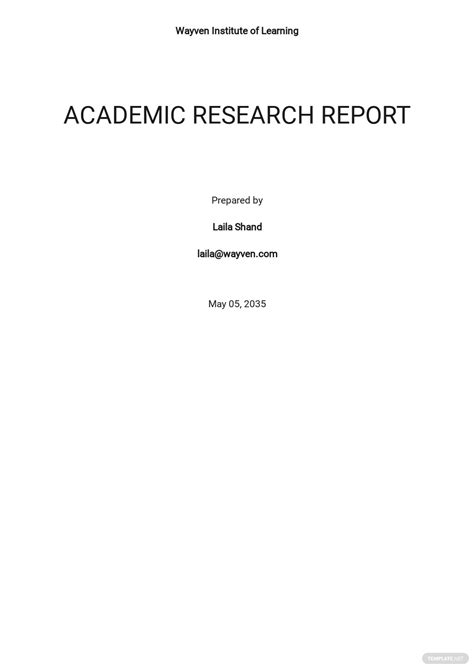 research report cover page template google docs word templatenet