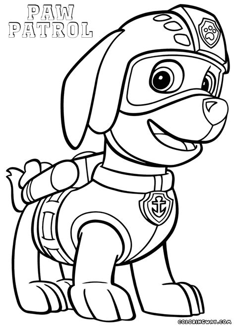 paw patrol coloring page coloring home