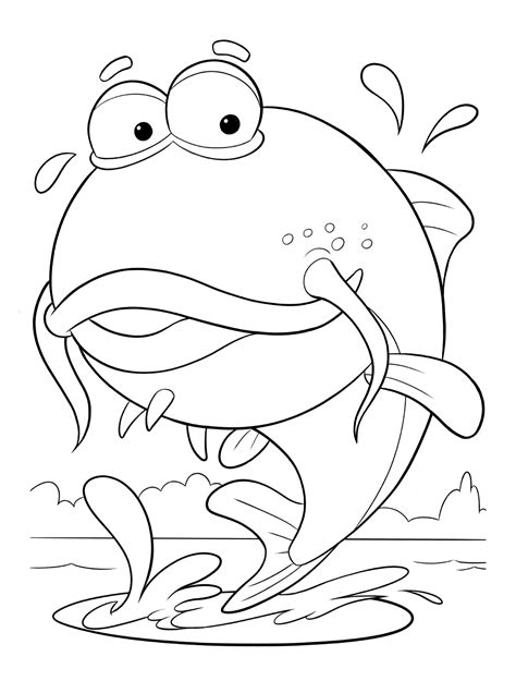 coloring page big fish