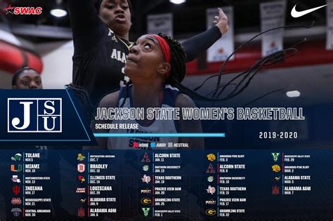 Lady Tigers Announce 2019 2020 Basketball Schedule Jackson State