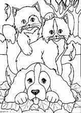 Coloring Pages Dog Cat Cats Printable Color Animals Dogs Cute Puppy Animal Print Kids Spring Christmas Choose Board Fall Getdrawings sketch template