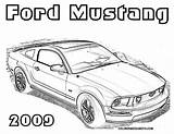 Mustang Coloring Pages Ford Cars Gif sketch template