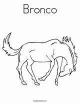 Coloring Bronco Clipart Outline Print Favorites Login Add Horse Twistynoodle Library sketch template