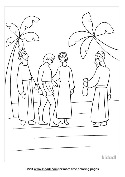 joseph sold  slavery coloring page coloring page printables