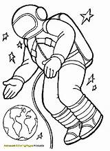 Astronaut Line Coloring Pages Getdrawings Drawing sketch template