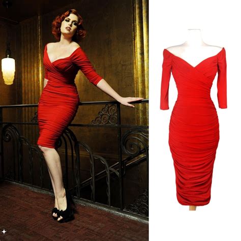 1950s vestido pin up vintage dresses 50 s retro off shoulder monica attention grabbing red sexy