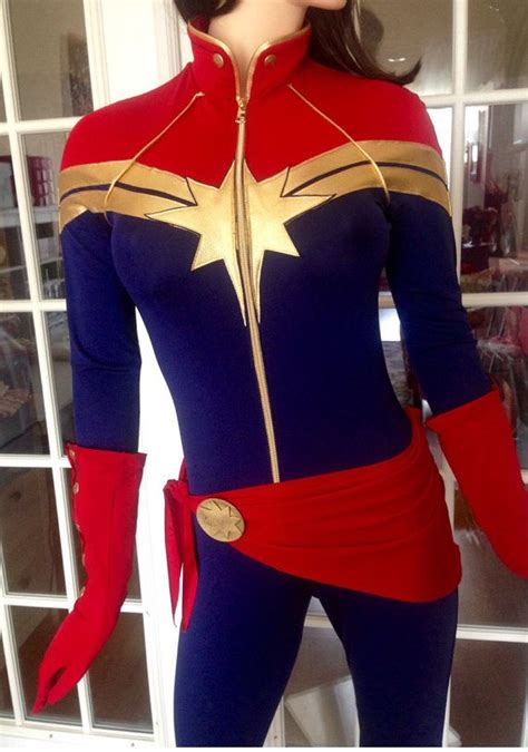 captain marvel superhero costume cosplay custom made