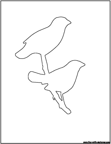 finch outline coloring page