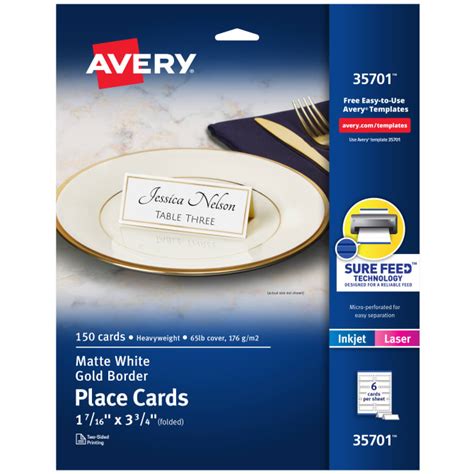 avery printable place cards   feed technology