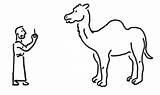 Needle Through Camel Coloring Colouring Template sketch template