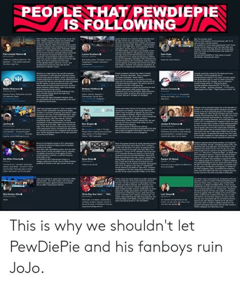 people that pewdiepie is following editor at large of