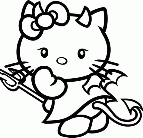 kitty halloween coloring pages coloring home