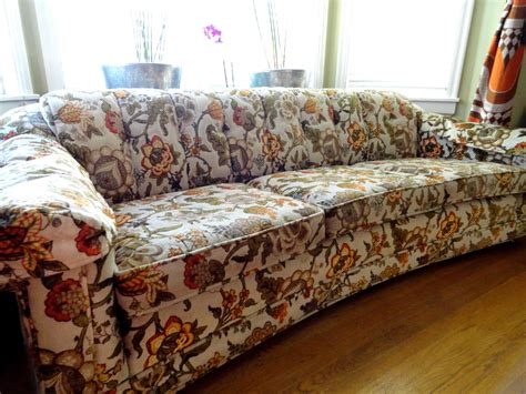 1970 s curved floral couch sold jjv shop furniture pinterest