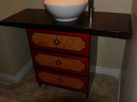 hand made red oak bathroom vanity by koka bora creations