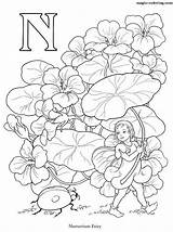 Coloring Fairy Flower Alphabet Pages Fairies Book Magic Letter Nasturtium Drawings Choose Board sketch template