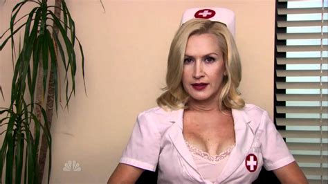 angela kinsey sexy nurse outfit from the office s halloween costume contest youtube