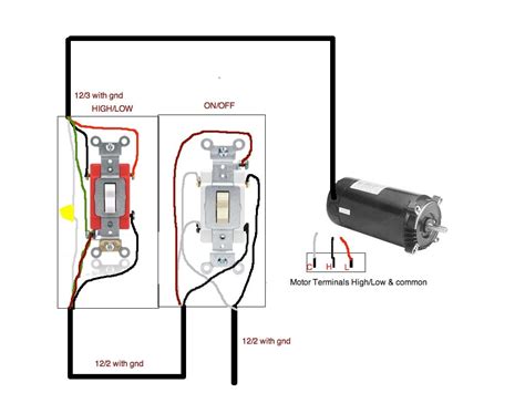 connect  speed pool pump motor   toggle switch