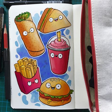 cute food doodles mymoleskine community