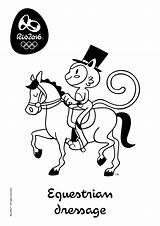 Pages Coloring Dressage Getcolorings sketch template
