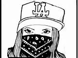 Drawing Gangsta Draw Chola Gangster Bandanas Bandana Girl Speed Cool Sketch Babe Pencil Chicano Chick Super First sketch template