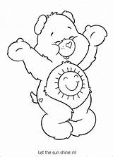 Coloring Care Bear Pages Bears Printable Kids Sunshine Print Funshine 80s Colouring Drawing Cartoon Outline Cartoons Lab Carebears Adult Sheets sketch template