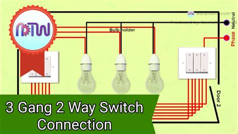 gang   switch connection wiring youtube