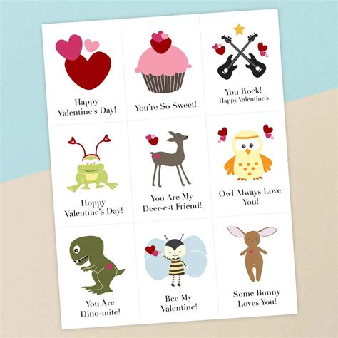 printable valentines day cards  kids tortagialla