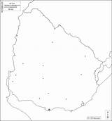 Uruguay Mapa República Mudo Fronteras sketch template