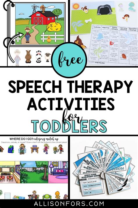 speech therapy activities  toddlers  preschoolers speech