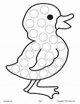 Dot Spring Printables Coloring Pages Preschool Duck Painting Crafts Make Activities Supplyme Projects Printable Easter Ducklings Way Kids Animal Worksheets sketch template