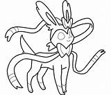 Sylveon Pokemon Eevee Coloring Pages Evolutions Printable Evolution Drawing Espeon Color Cute Pikachu Print Kids Getcolorings Getdrawings Adults Easy Pag sketch template