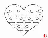 Jigsaw Cricut Cut Developed Zigzagged Valentine sketch template