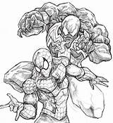 Venom Spiderman Spider sketch template