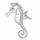 Seahorse Coloring Books Pages sketch template