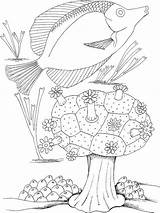 Seascape Coloring Pages Downloadable sketch template