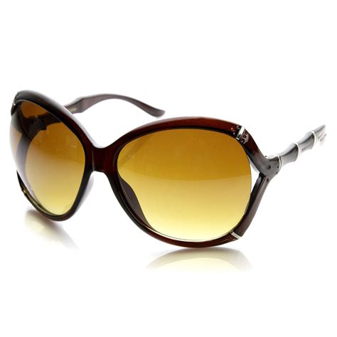 oversize womens fashion bamboo style sunglasses zerouv