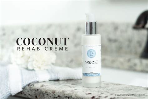 coconut rehab creme lemongrass spa face creme light moisturizer