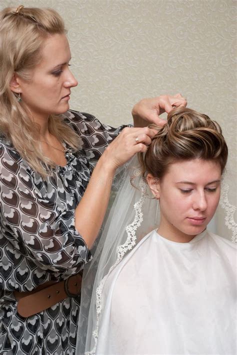 hair styling stock photo image  beautiful fashion