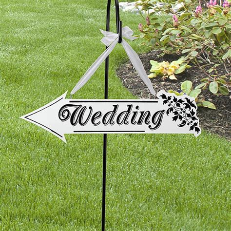 wedding sign white wooden wedding direction arrow sign wedding ceremony
