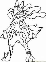 Lucario Pokémon sketch template