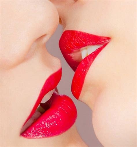 lipstick lesbian closeup from r makeupfetish girls kissing