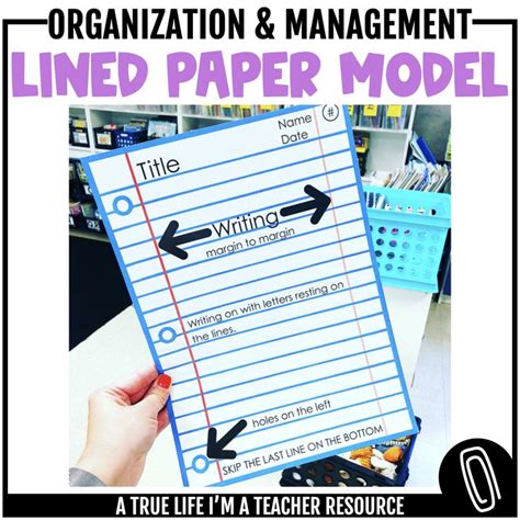 lined paper guide  model   lined paper teacher resources