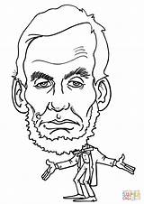 Lincoln Abraham Caricature Coloring Pages Printable Drawing Wonderful Presidents Abe Albanysinsanity Categories sketch template