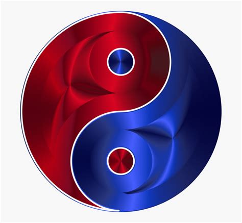 yin   symbol red  blue  transparent clipart clipartkey